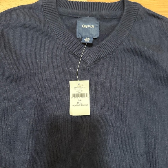 Gap Boys Blue V-Neck Sweater 6/7 - Picture 6 of 6